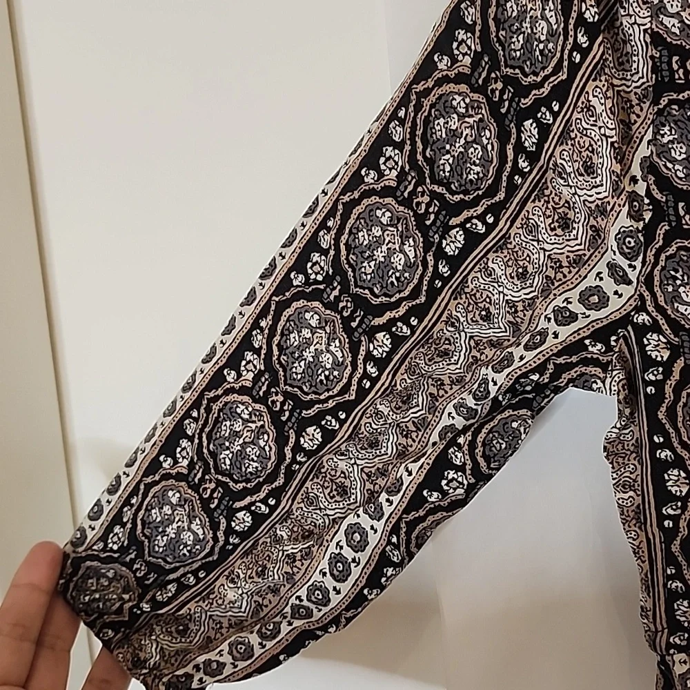 Abercombrie & Fitch Brown,‎ Black, and Cream Maxi Dress size XS